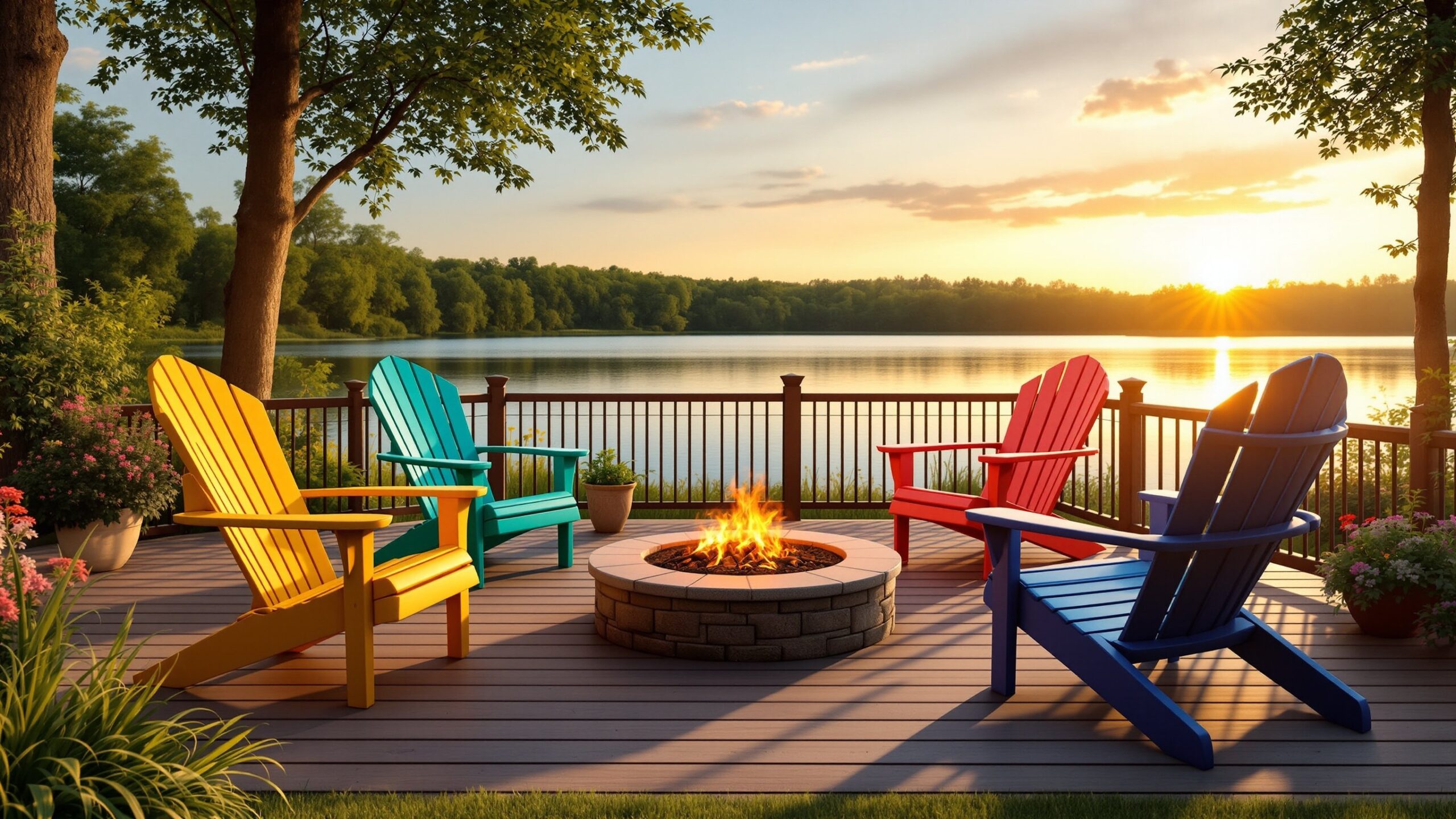 Adirondack Chairs in Bright Summer Colors: Style Guide