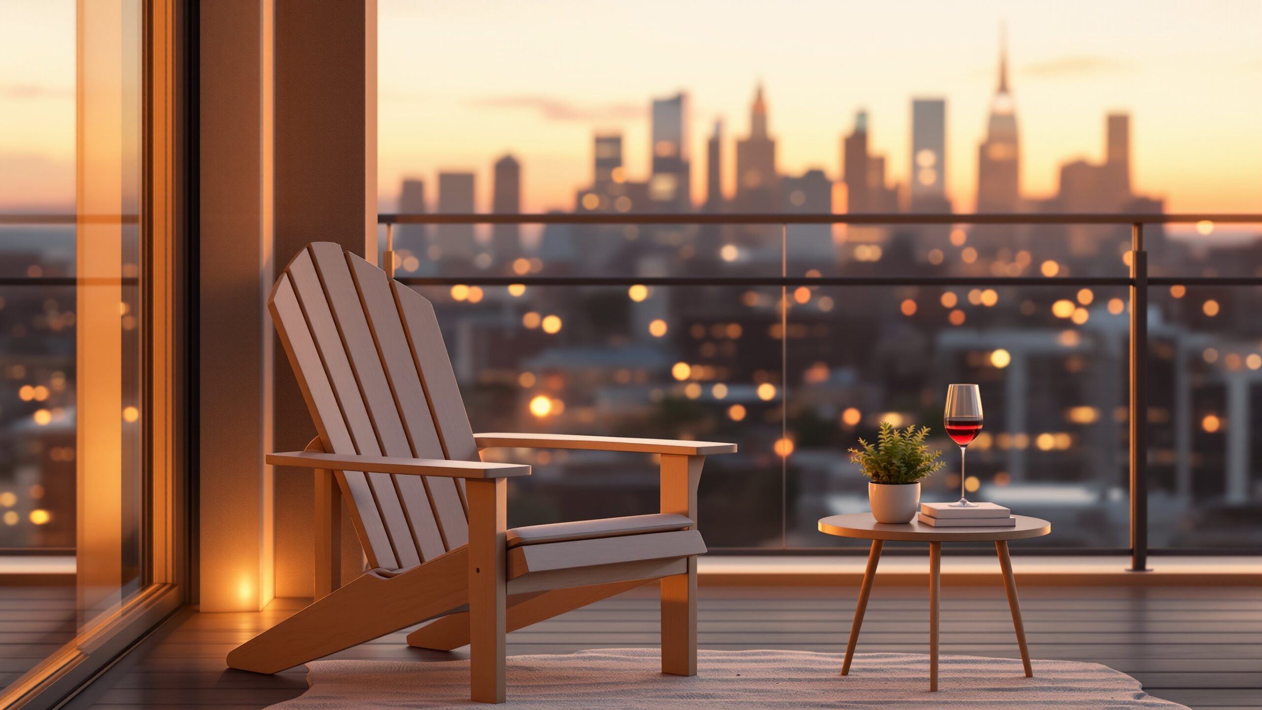 Adirondack Chairs for Studio Apartment Balconies