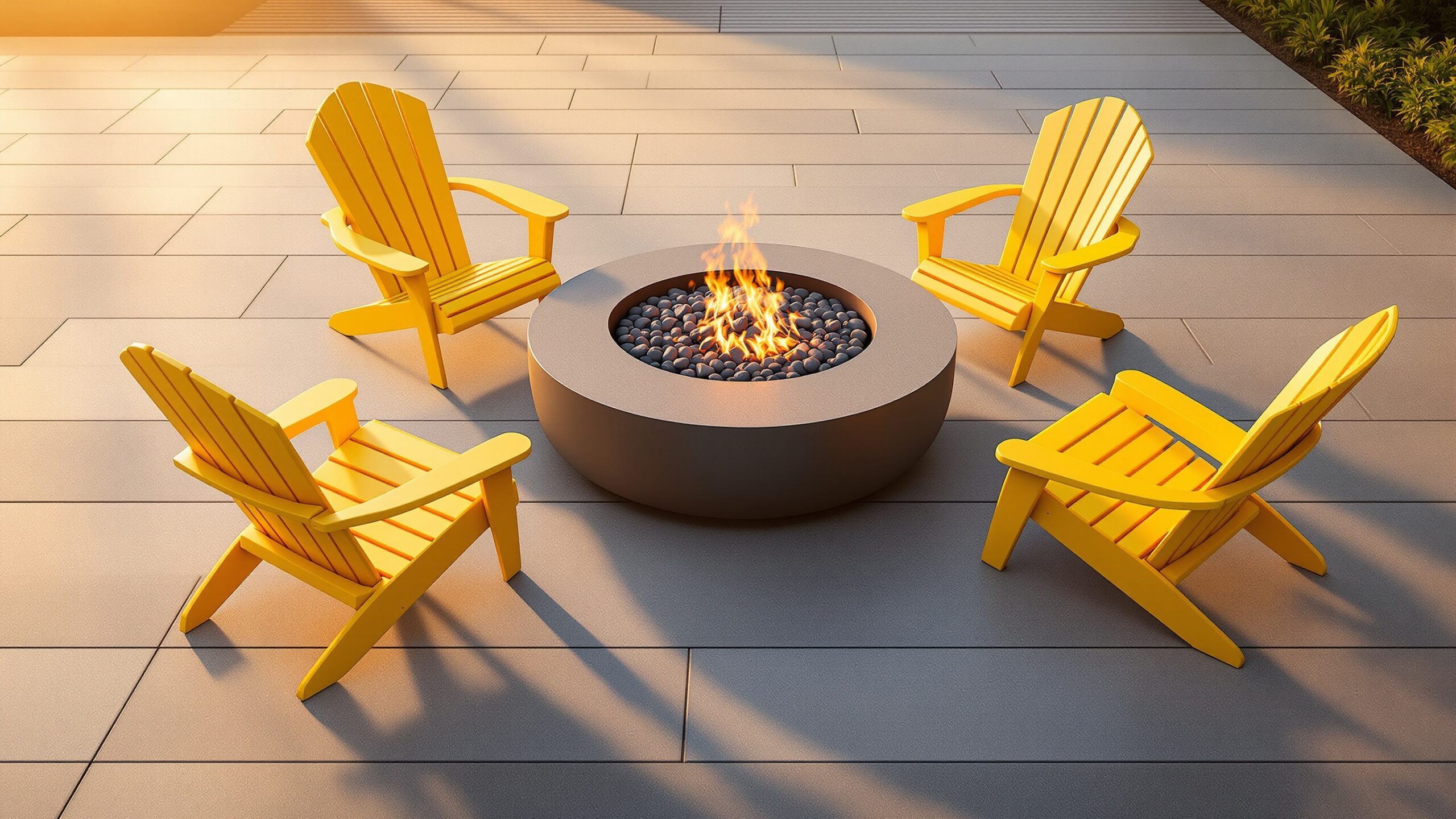 Vibrant Yellow Adirondack Chairs for Summer Cheer